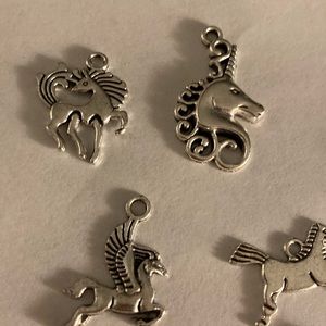 Lot of 6 charms/pendants horse theme for jewelry